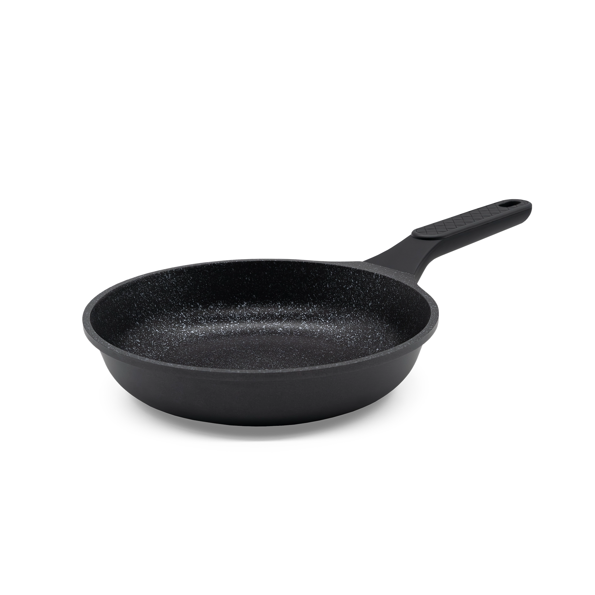 Seitenansicht der Alice Bratpfanne mit hoher Kante und ergonomischem Griff.