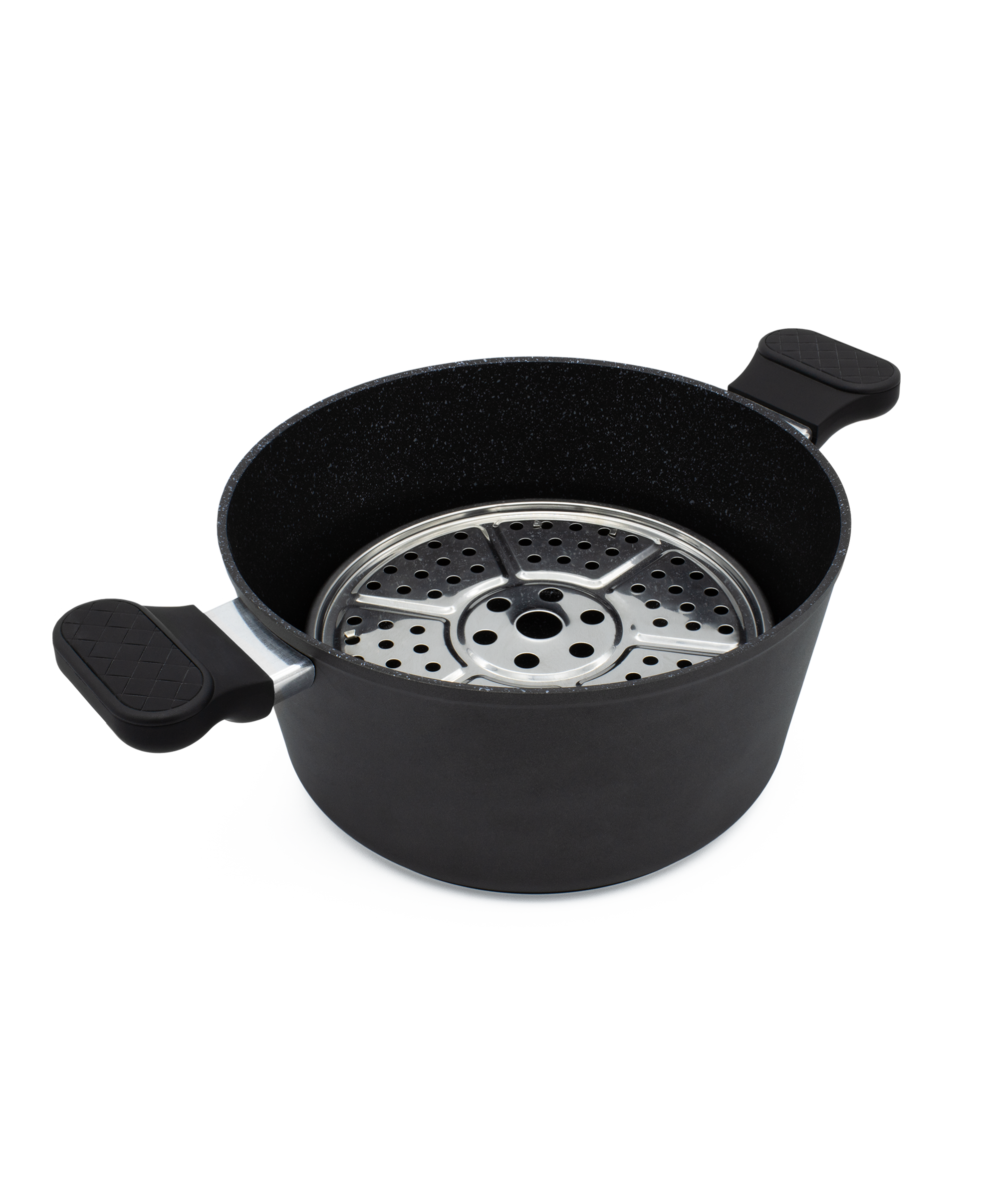 Beschichteter 24cm Topf mit Dampfgareinsatz