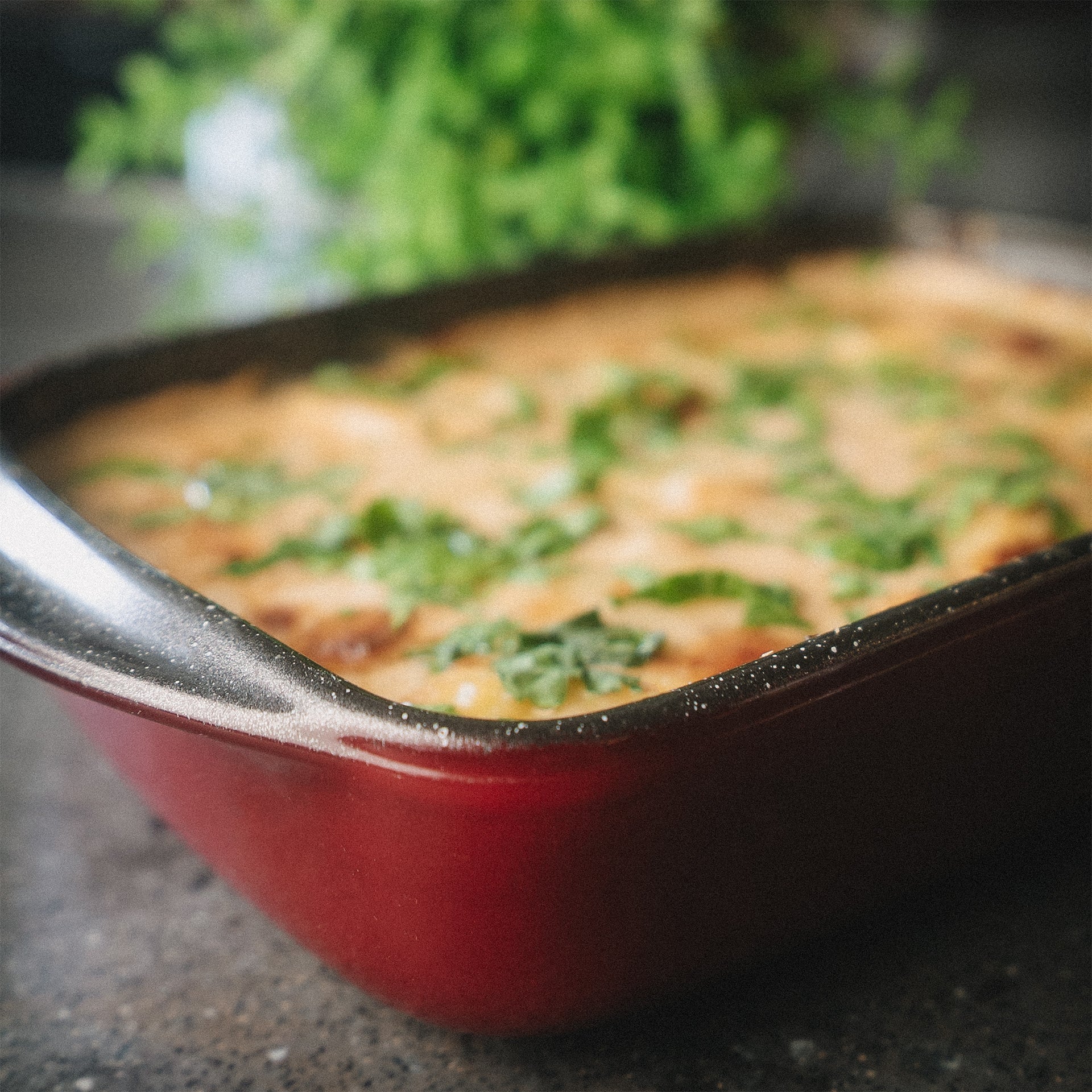 Ein Kartoffelgratin in der kleinen Stoneline Auflaufform