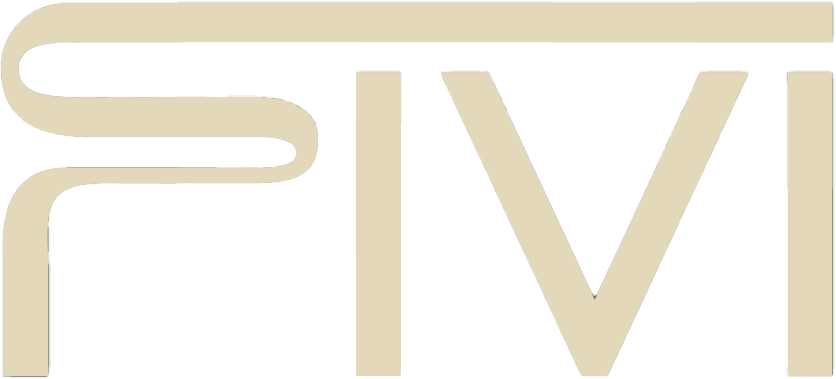 Beiges Logo der Kochmarke FIVI, freigestellt