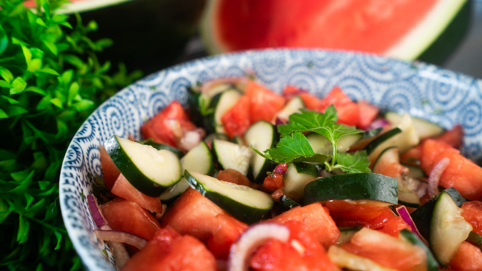 Thailändischer Wassermelonen-Salat
