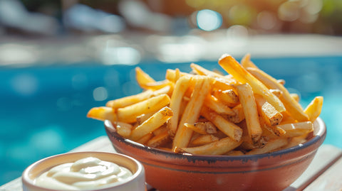 Freibad Pommes mit selbstgemachter Mayo