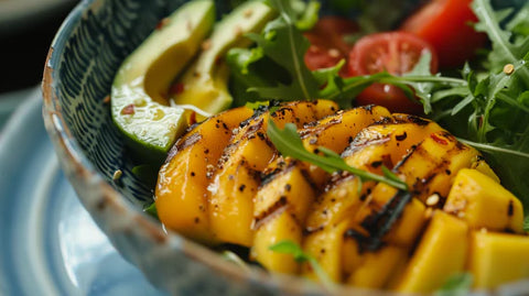 Sommersalat mit gegrillter Mango