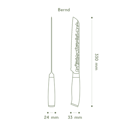 Das FIVI Brotmesser BERND in der grafischen Datenübersicht