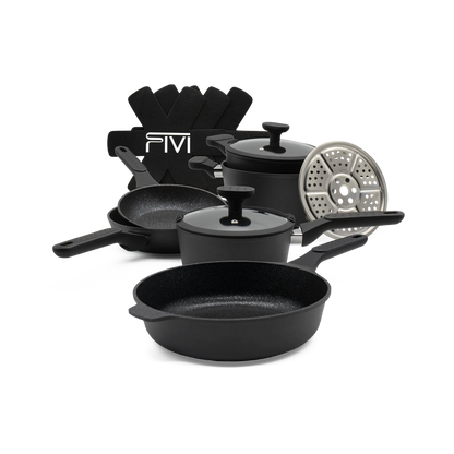 Das 12 teilige Fivi Set mit der Schmorpfanne Almar.