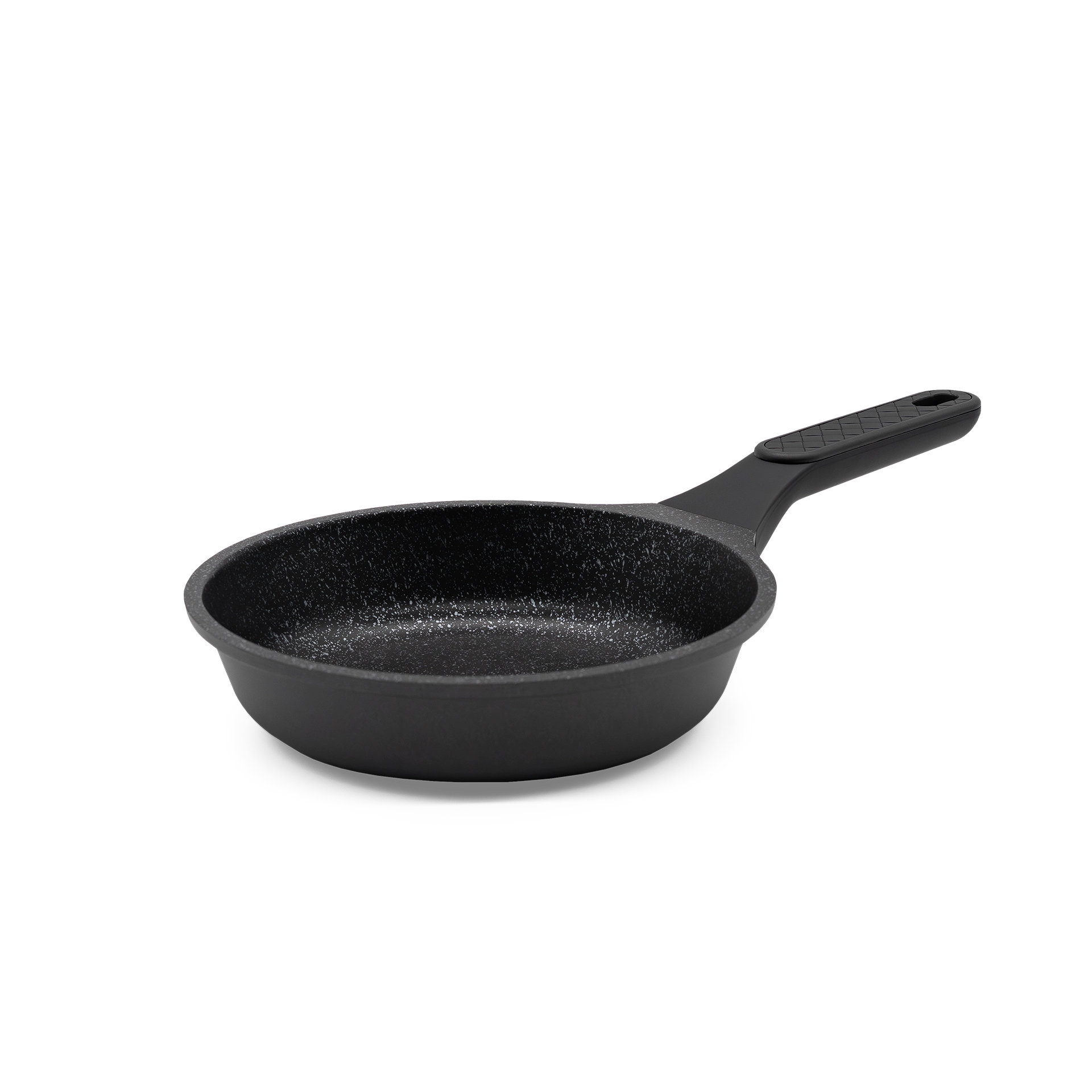 Schwarze Bratpfanne Utz mit Antihaftbeschichtung aus Guss-Aluminium.